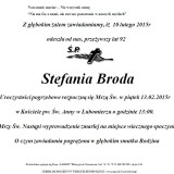 Ś.P. Stefania Broda 10.02.2015r Lwówek Śląski Lubomierz