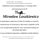 Ś.P. Mirosław Laszkiewicz 22.02.2015r Lwówek Śląski Marczów