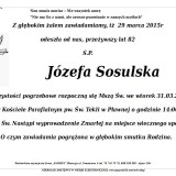 Ś.P. Józefa Sosulska 29.03.2015 Lwówek Śląski, Pławna