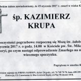 Ś.P. Kazimierz Krupa 15.01.2017r. Złotoryja