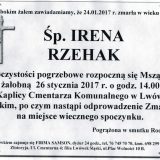 Ś.P. Irena Rzehak 24.01.2017r. Lwówek Śląski