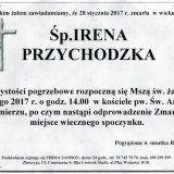 Ś.P. Irena Przychodzka 28.01.2017r Lwówek Śląski, Lubomierz