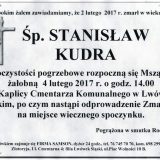 Ś.P. Stanisław Kudra  01.02.2017r. Lwówek Śląski