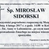 Ś.P. Mirosław Sidorski 02.02.2017r. Lwówek Śląski, Lubomierz