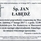Ś.P. Jan Łabędź 14.02.2017r. Lwówek Śląski, Marczów