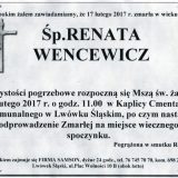 Ś.P. Renata Wencewicz 17.02.2017r. Lwówek Śląski