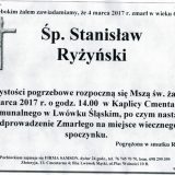 Ś.P. Stanisław Ryżyński 04.03.2017r. Lwówek Śląski