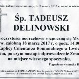 Ś.P. Tadeusz Delinowski 16.03.2017r. Lwówek Śląski