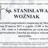 Ś.P. Stanisława Woźniak 23.03.2017r. Lwówek Śląski, Lubomierz