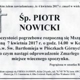 Ś.P. Piotr Nowicki 04.04.2017r. Lwówek Śląski, Płóczki Górne