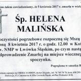 Ś.P. Helena Malińska 05.04.2017r. Lwówek Śląski