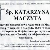 Ś.P. Katarzyna Maczyta 04.05.2017. Złotoryja, Wojcieszyn
