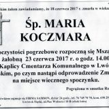 Ś.P. Maria Koczmara 18.06.2017r. Lwówek Śląski