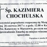 Ś.P. Kazimiera Chochulska 22.06.2017r. Lwówek Śląski, Marczów