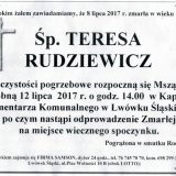 Ś.P. Teresa Rudziewicz 08.07.2017r. Lwówek Śląski