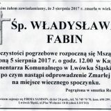 Ś.P. Władysława Fabin 03.08.2017r. Lwówek Śląski