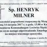 Ś.P. Henryk Milner 10.08.2017r. Lwówek Śląski