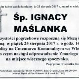 Ś.P. Ignacy Maślanka 23.08.2017r. Lwówek Śląski, Wleń