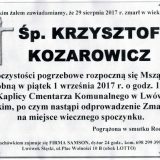 Ś.P. Krzysztof Kozarowicz 29.08.2017r. Lwówek Śląski