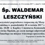 Ś.P. Waldemar Leszczyński 14.09.2017r. Lwówek Śląski