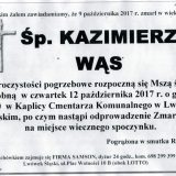 Ś.P. Kazimierz Wąs 09.10.2017r. Lwówek Śląski