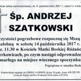 Ś.P. Andrzej Szatkowski 11.10.2017r. Lwówek Śląski, Żerkowice