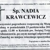 Ś.P. Nadia Krawcewicz 14.09.2017r. Złotoryja, Proboszczów