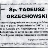 Ś.P. Tadeusz Orzechowski 18.10.2017r. Złotoryja, Lubiatów