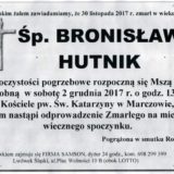 Ś.P. Bronisław Hutnik 30.11.2017r. Lwówek Śląski, Marczów