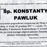 Ś.P. Konstanty Pawluk 17.12.2017r. Lwówek Śląski