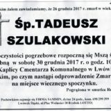 Ś.P. Tadeusz Szulakowski 26.12.2017r. Lwówek Śląski