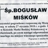 Ś.P. Bogusław Miśków 22.01.2018r. Lwówek Śląski, Żerkowice