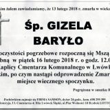 Ś.P. Gizela Baryło 13.02.2018r. Lwówek Śląski