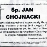 Ś.P. Jan Chojnacki 20.02.2018r. Lwówek Śląski, Pławna