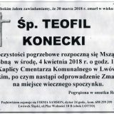 Ś.P. Teofil Konecki 30.03.2018r. Lwówek Śląski