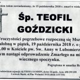 Ś.P. Teofil Goździcki, 15.10.2018 r. Lwówek Śląski – Lubomierz