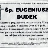 Ś.P. Eugeniusz Dudek 29.12.2018 r. Lwówek Śląski