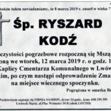 Ś.P. Ryszard Kodź 08.03.2019 r. Lwówek Śląski