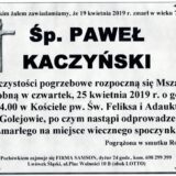 Ś.P. Paweł Kaczyński 19.04.2019 r. Lwówek Śląski – Golejów