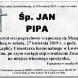 Ś.P. Jan Pipa 24.04.2019 r. Lwówek Śląski