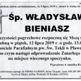 Ś.P. Władysław Bieniasz 09.07.2019 r. Lwówek Śląski – Pławna