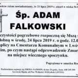 Ś.P. Adam Falkowski 21.07.2019 r. Lwówek Śląski